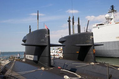 DEN HELDER, THE NETHERLANDS - JUL 7, 2012: Dutch Navy Walrus-cla clipart