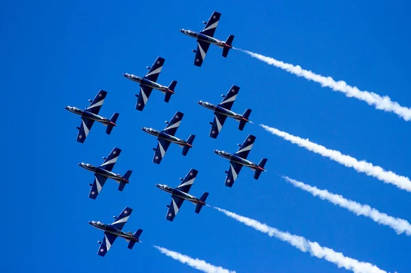 VOLKEL, PAÍSES BAIXOS - JUN 15, 2013: The Italian aerobatic de — Fotografia de Stock