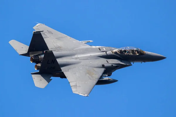 USAF F-15E Strike Eagle bomber jet airplane from 492nd Fighter S — Stock Photo, Image