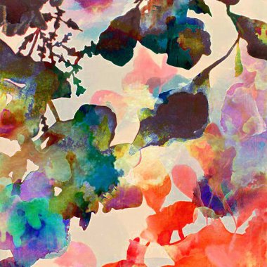 Sulu Boya doku tekrar modern desen