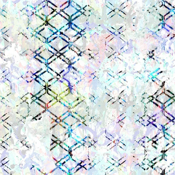 Geometrie Herhaal Patroon Met Textuur Achtergrond — Stockfoto