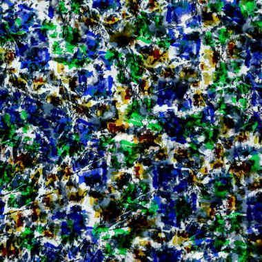 Suluboya efektli geometrik desen