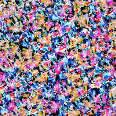 Suluboya efektli geometrik desen