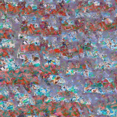 Suluboya efektli geometrik desen