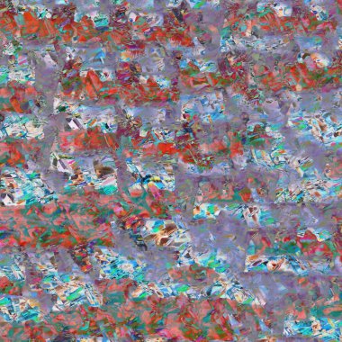 Suluboya efektli geometrik desen