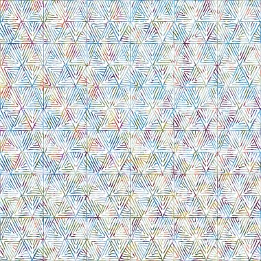 Suluboya efektli geometrik desen