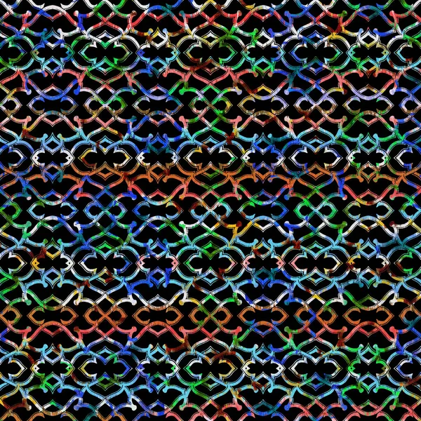 水彩効果のある幾何学的テクスチャパターン — ストック写真