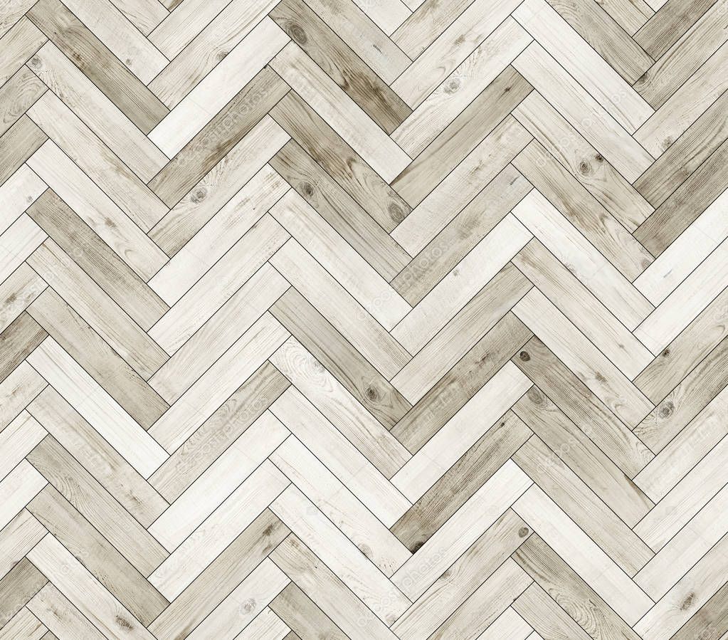 Herringbone bleached natural parquet seamless floor texture