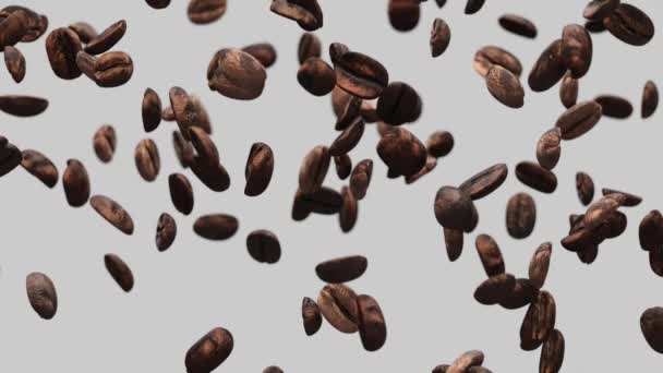 Falling coffee beans — Stock Video