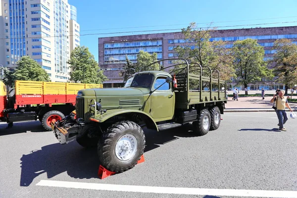 Moscow Sakharov Avenue August 2015 Annual Exhibition Old City Buses — Stock Photo, Image