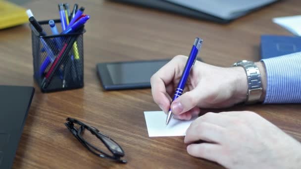 Aviso Escritura Oficina — Vídeo de stock