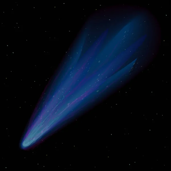 Komet Langit Berbintang Ilustrasi Vektor - Stok Vektor
