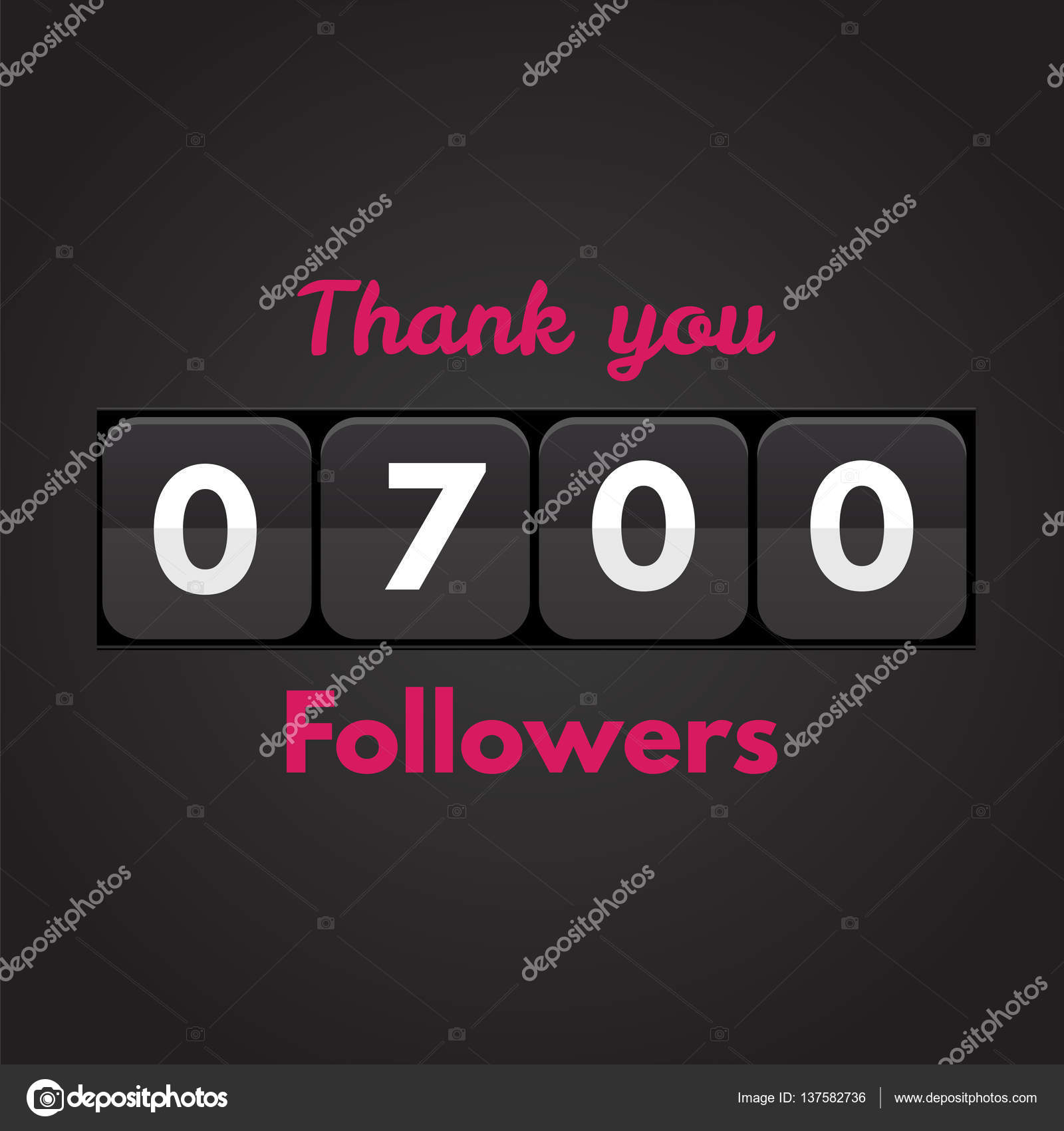 thank you followers!    700 vector by ansim - 700 followers