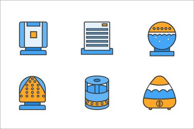Hava nemlendirici Icons set