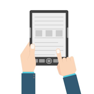 E-kitap tutan adam