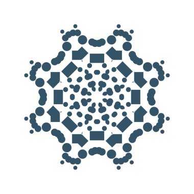 geometrik kar tanesi illüstrasyon