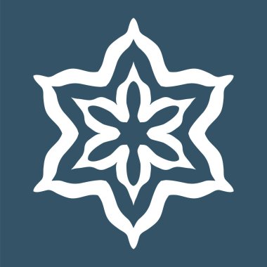 geometrik kar tanesi illüstrasyon