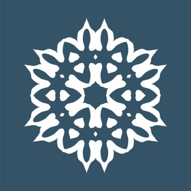 geometrik kar tanesi illüstrasyon