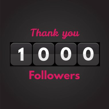 Teşekkür ederim takipçileri afiş