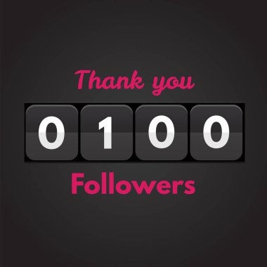 Teşekkür ederim takipçileri afiş