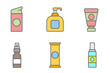 Kadın yağlayıcı Icons set