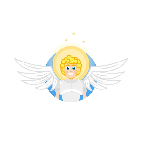 Cartoon Angel logo — Vector de stoc