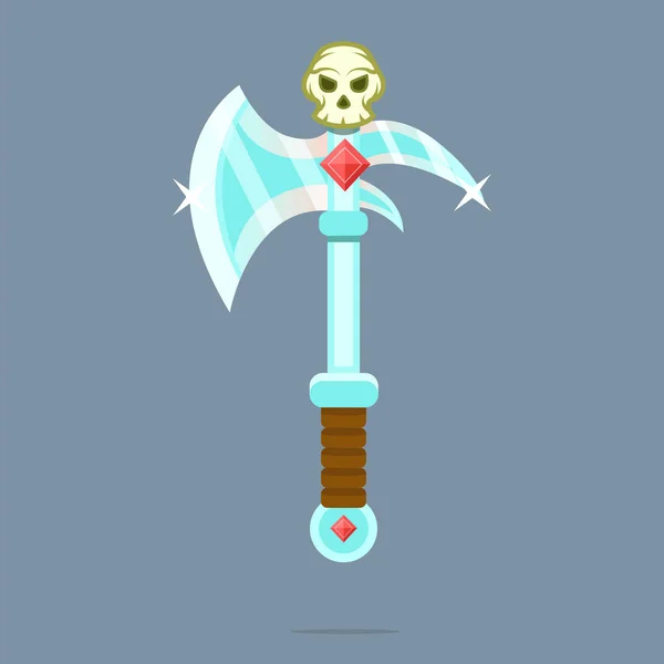 Arma de fantasía battle-ax — Vector de stock