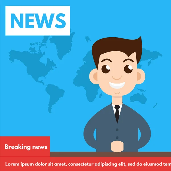 Breaking news TV Screen Layout — Stock Vector