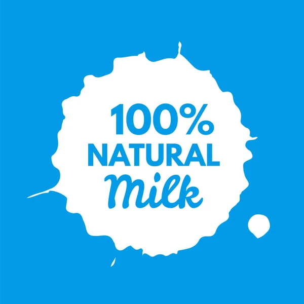 Бейдж з молока сплеск — стоковий вектор