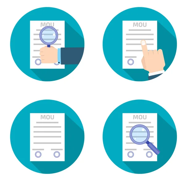 Memorando de entendimento conjunto MOU —  Vetores de Stock