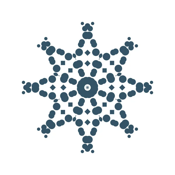 Geometric snowflake illustration — Stock Vector