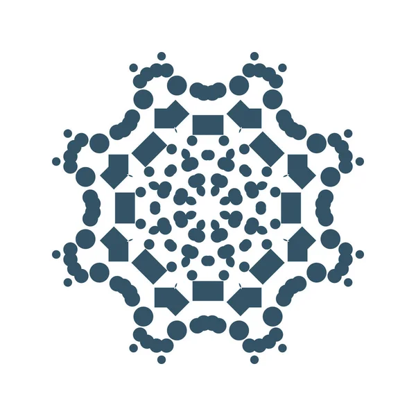 Illustrazione geometrica del fiocco di neve — Vettoriale Stock
