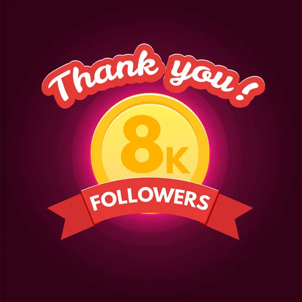 Thank you followers banner — Stock Vector