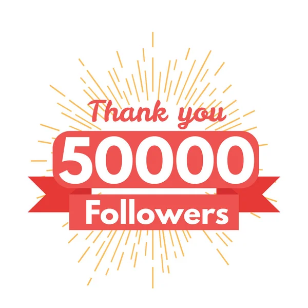 Thank you followers banner — Stock Vector