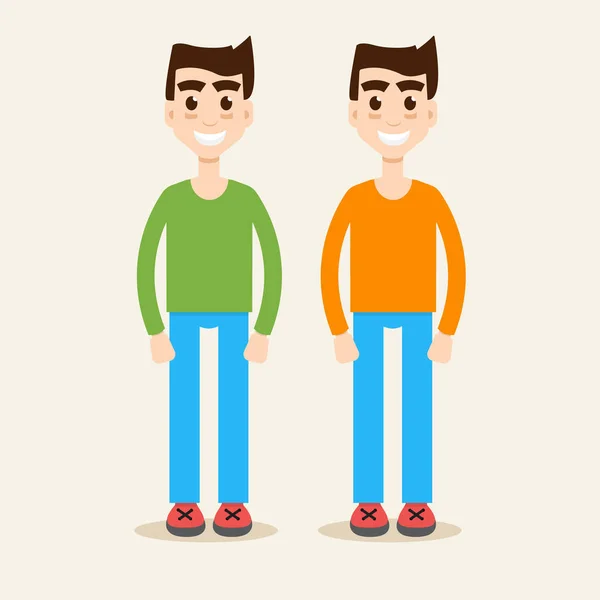 Tvillingar seriefigurer — Stock vektor