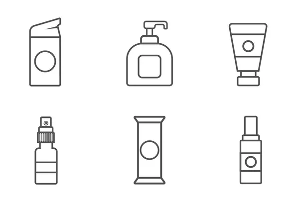 Conjunto de iconos de lubricante femenino — Vector de stock