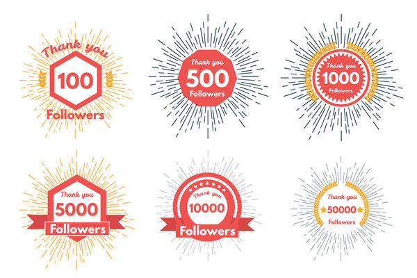 Thank you followers icons