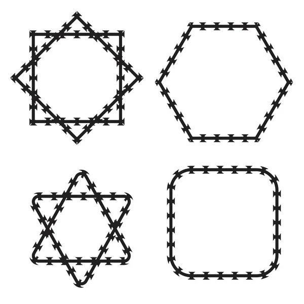 铁丝网黑帧 — 图库矢量图片