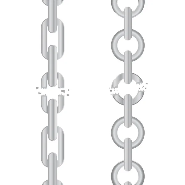 Conjunto de cadenas rotas — Vector de stock