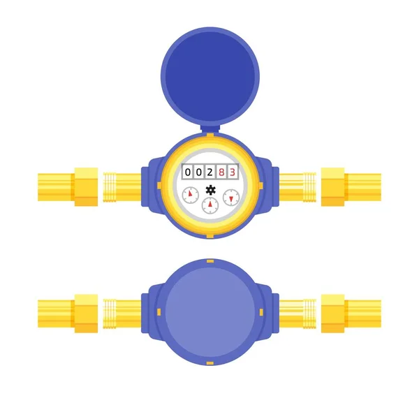 Symbole für analoge Wasserzähler — Stockvektor