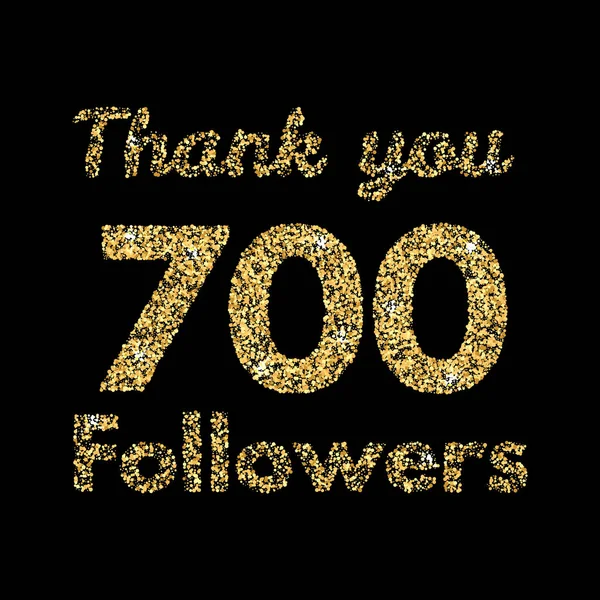 Köszönjük, hogy 700 követői banner — Stock Vector