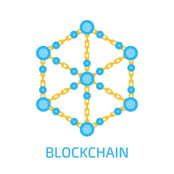 Blockchain technológia ikon — Stock Vector