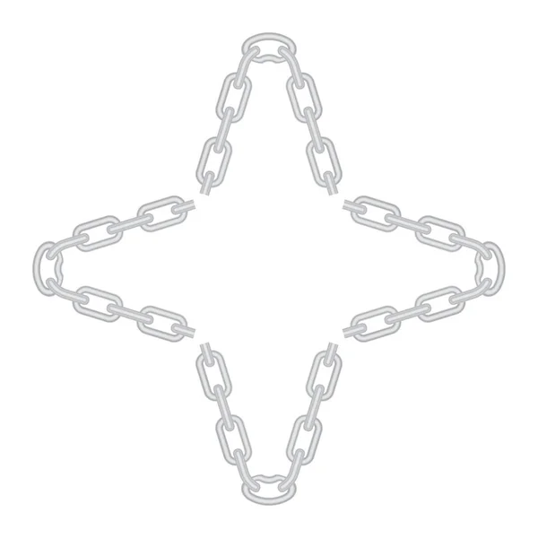 Iron chain frame — Stock Vector