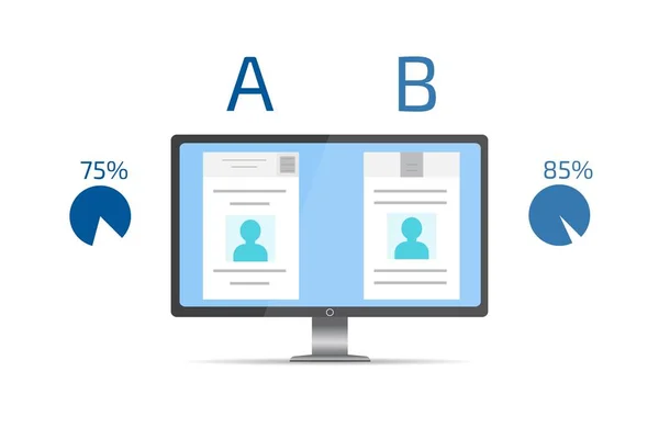 Split testowanie szablonu — Wektor stockowy