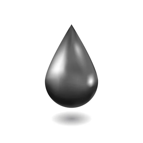 Крапля чорної олії — стоковий вектор
