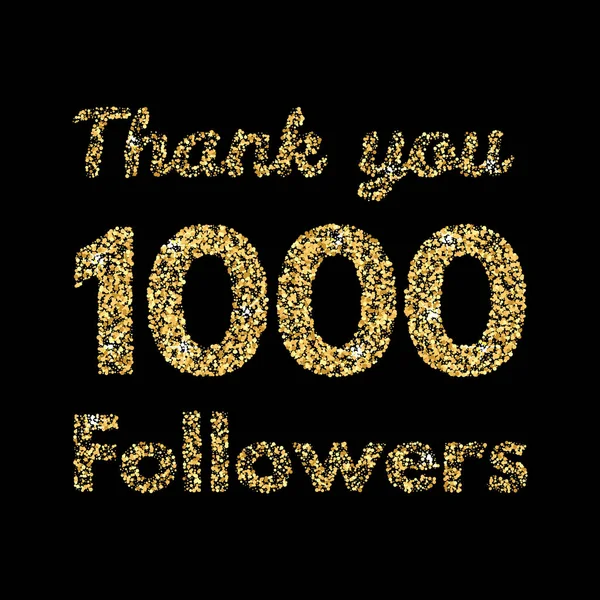 Obrigado 1000 banner seguidores —  Vetores de Stock