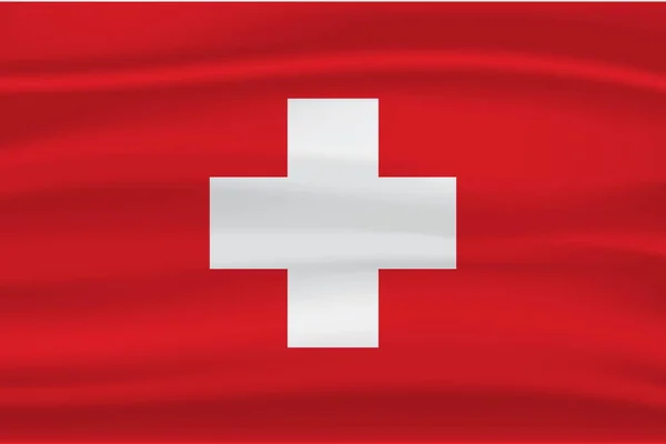 Bandera nacional de Suiza — Vector de stock