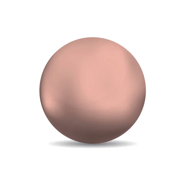 Icono de esfera de cobre — Vector de stock