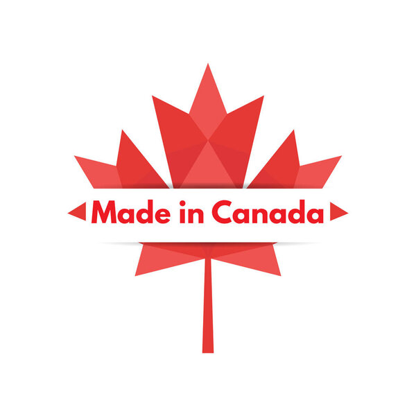 Баннер "Сделано в Канаде" с национальным флагом
 