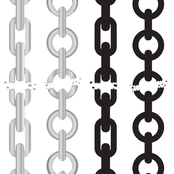Ensembles de chaînes brisées — Image vectorielle